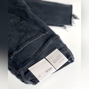 AGOLDE Toni Midrise Straight Feral Black Jeans (Size 27)